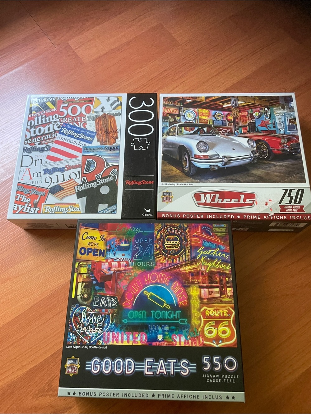 Rolling Stone 300-Piece Jigsaw Puzzle + Bonus Car & Neon 750/550 Puzzle